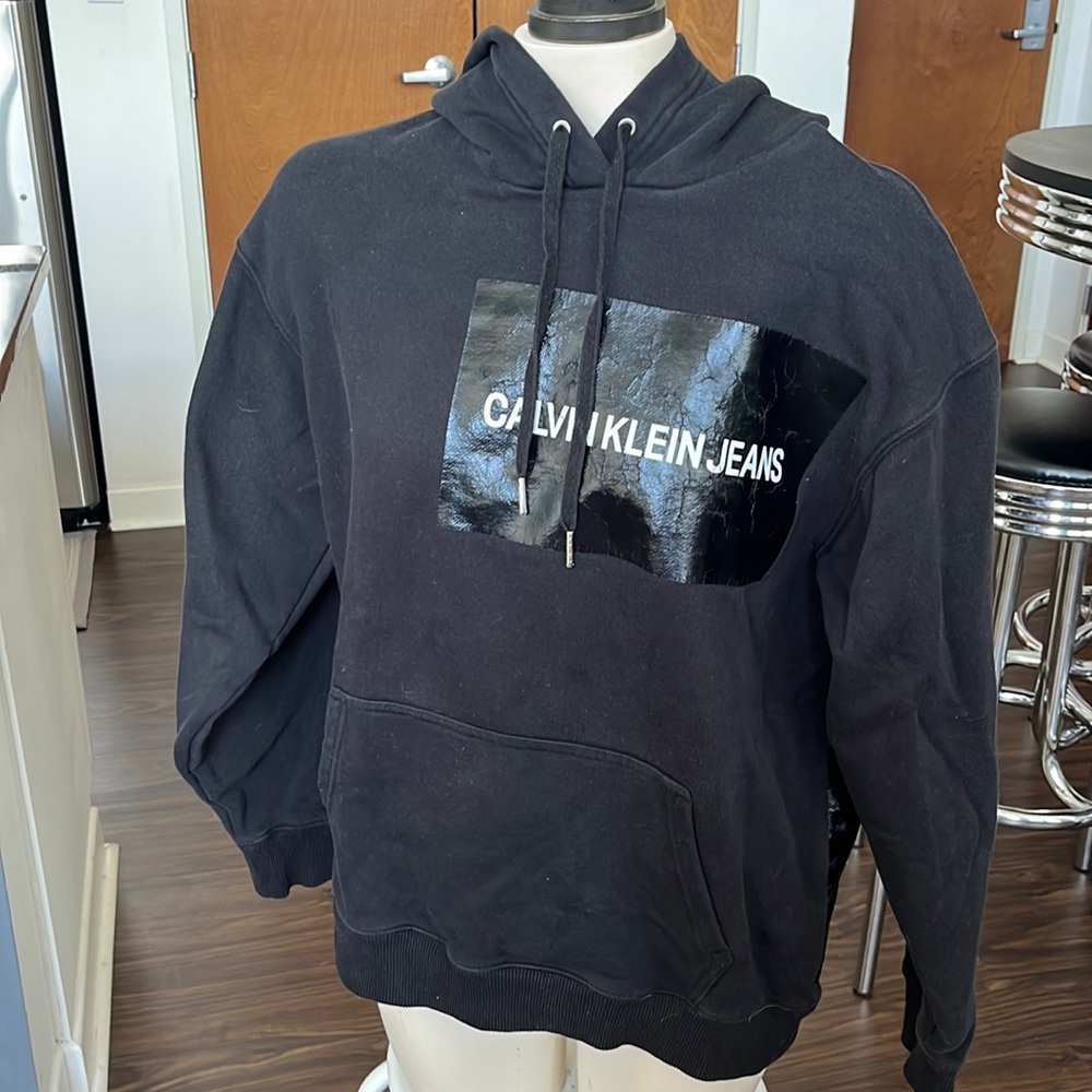 Calvin Klein Leather Black Hoodie